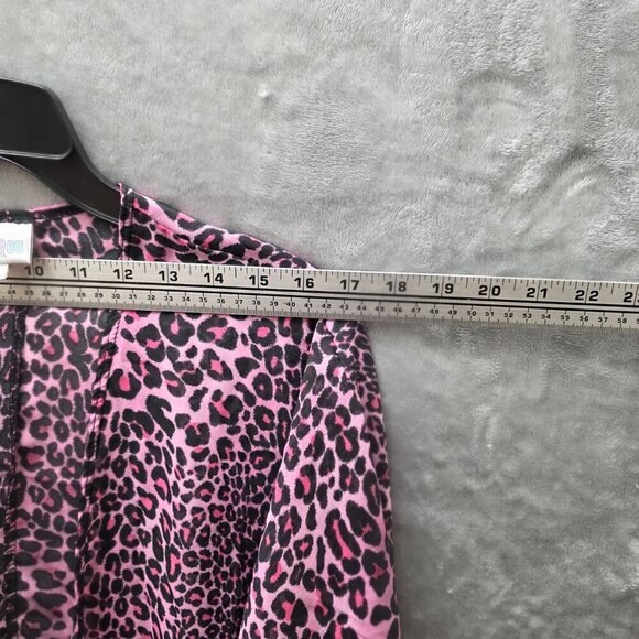 LuLaRoe Sheer Pink Cheetah Print Kimono Cardigan – Size 3 - Picture 10 of 11